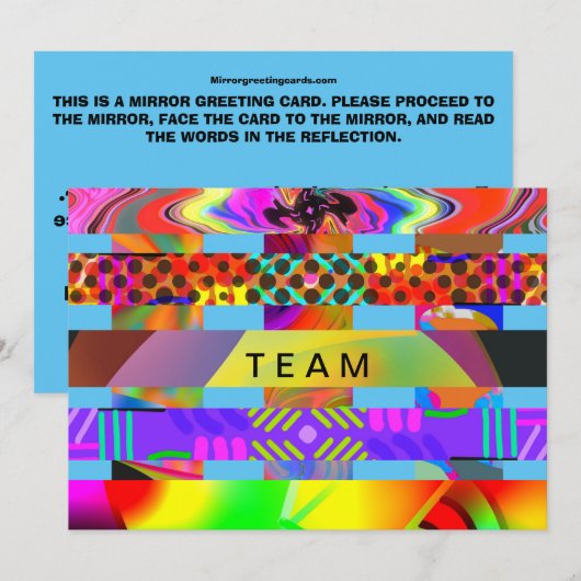 CEOFC1046AG - Team Bedankkaart (Voorkant / Achterkant)