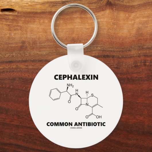 Cephalexine Common Antibioticum (Chemical Molecule Sleutelhanger (Voorkant)
