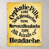Cephalic Headache Pills Print 1861 (Voorkant)