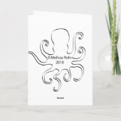Cephalopod Birthday Kaart (Achterkant)