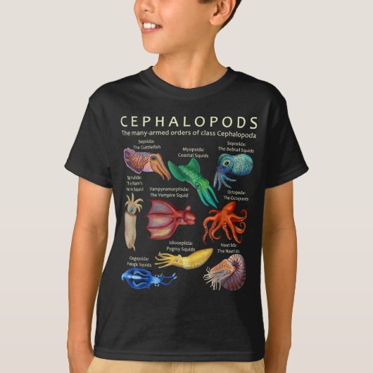 Cephalopod Octopus Squid Cuttlefish T-shirt (Voorkant)