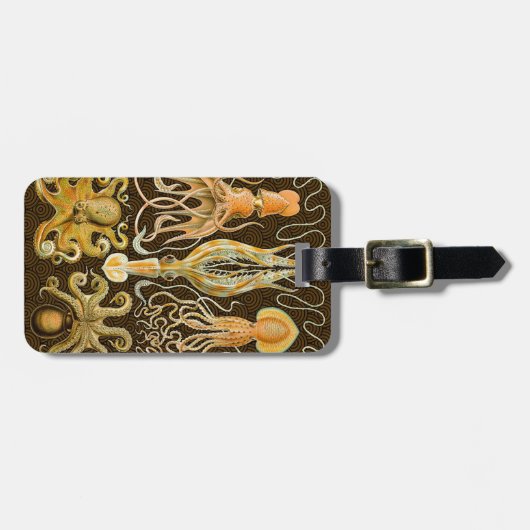 Cephalopoda octopus inktvis mariene Natuur Bagagelabel (Voorkant horizontaal)