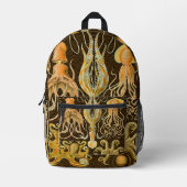 Cephalopoda octopus inktvis mariene Natuur Bedrukte Rugzak (Voorkant)