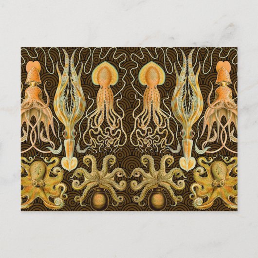Cephalopoda octopus inktvis mariene Natuur Briefkaart (Voorkant)