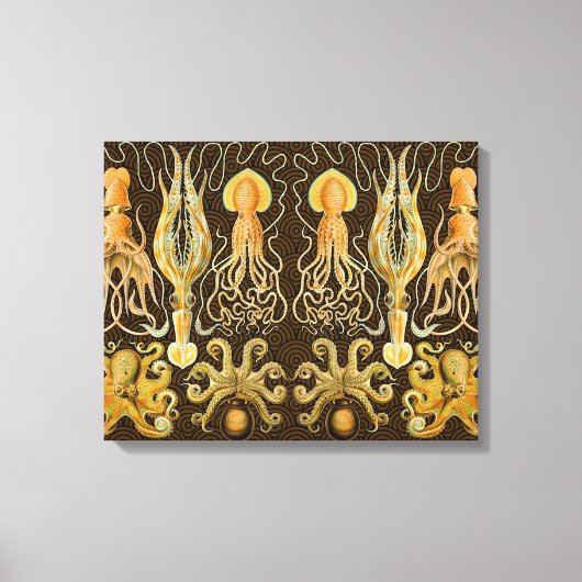 Cephalopoda octopus inktvis mariene Natuur Canvas Afdruk (Voorkant)