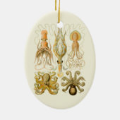 Cephalopoda octopus inktvis mariene Natuur Keramisch Ornament (Achterkant)