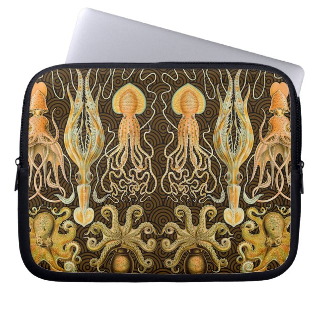 Cephalopoda octopus inktvis mariene Natuur Laptop Sleeve (Voorkant)