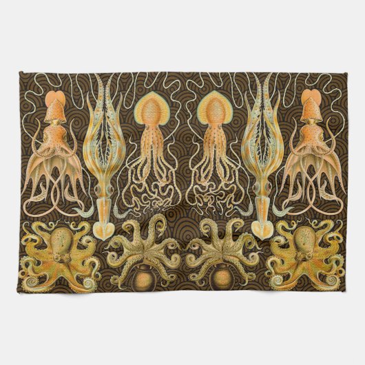 Cephalopoda octopus inktvis mariene Natuur Theedoek (Horizontaal)