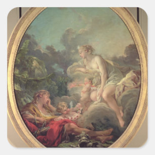 Cephalus en Aurora, 1764 (olie op doek) Vierkante Sticker