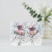 Cephea Jellyfish Detail Briefkaart (Staand voorkant)