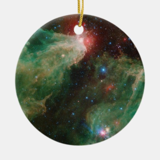 Cepheus B en C Green Nebula Keramisch Ornament (Voorkant)
