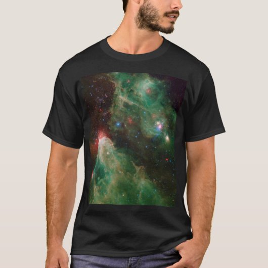 Cepheus B en C Green Nebula T-shirt (Voorkant)