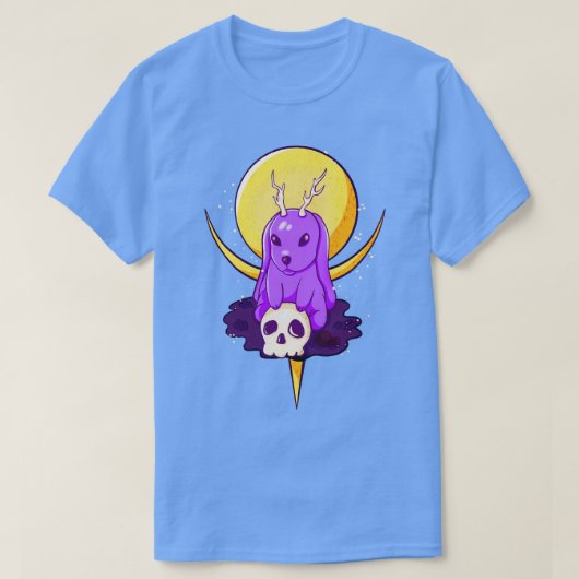 Cepy Rabbit met Antlers occulte Gothic T-shirt (Design voorkant)