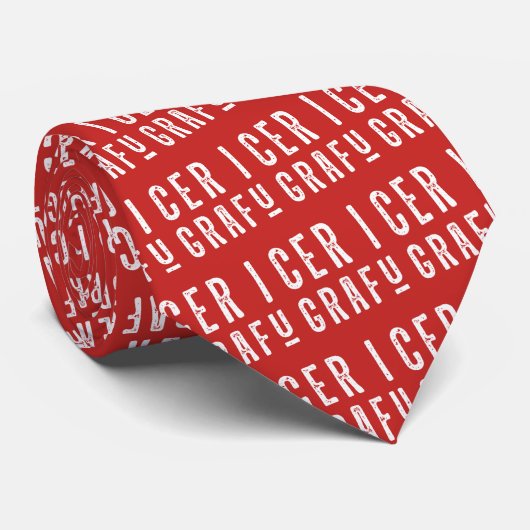 Cer I Grafu, grappige Welshe belediging Stropdas (Opgerold)