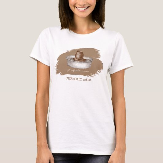 Ceramic Artist sculptor handmade Pottery T-shirt (Voorkant)