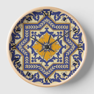 Ceramic Azulejo Style Blue Oranje