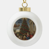 Ceramic Ball Nativity Santa Christmas Ornament (Voorkant)