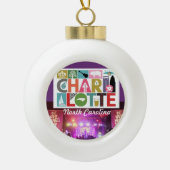 Ceramic Ball Ornament - Charlotte North Carolina (Voorkant)