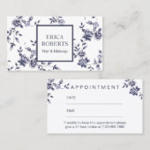 Ceramic Beauty Salon  Floral Appointment Afsprakenkaartje (Voorkant / Achterkant)