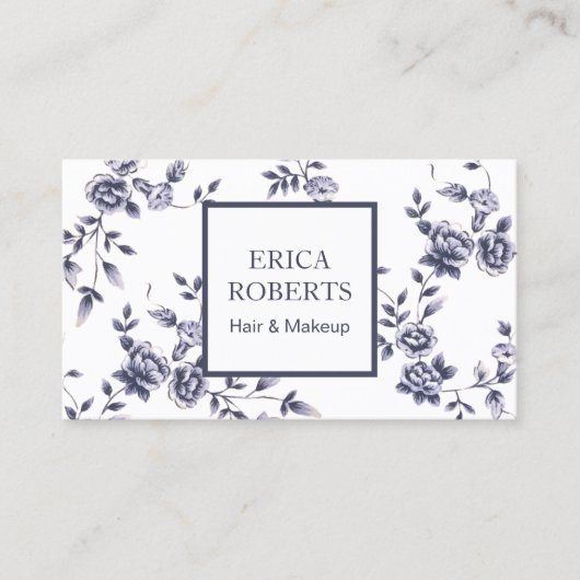 Ceramic Beauty Salon  Floral Appointment Afsprakenkaartje (Voorkant)