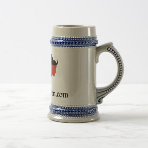 Ceramic Bison Beer Stein Bierpul