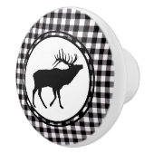 Ceramic Black Plaid Keramische Knop (Rechts)