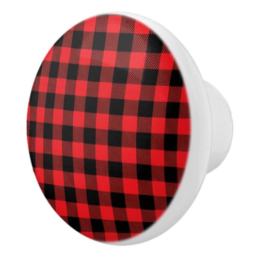 Ceramic Buffalo Plaid Keramische Knop (Rechts)