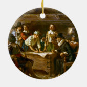 Ceramic Christmas Ornament The Mayflower Compact (Achterkant)
