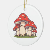 Ceramic Circle Ornament (Cute Mushrooms) (Links)