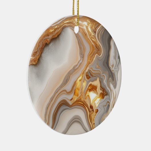 Ceramic Circle Ornament met marmeren ontwerp (Rechts)