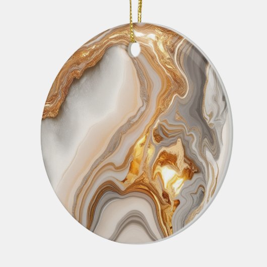 Ceramic Circle Ornament met marmeren ontwerp (Links)