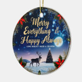 Ceramic Circle Ornament – Starry Night Holiday (Links)