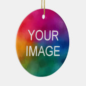 Ceramic Circle Ornament Upload uw foto Logo (Rechts)