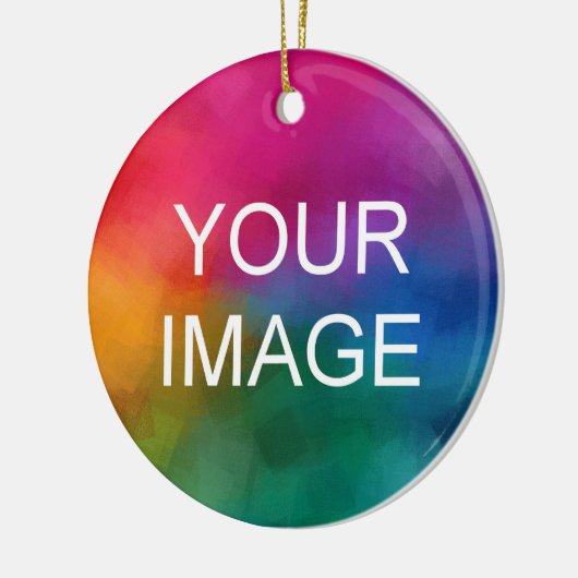 Ceramic Circle Ornament Upload uw foto Logo (Links)