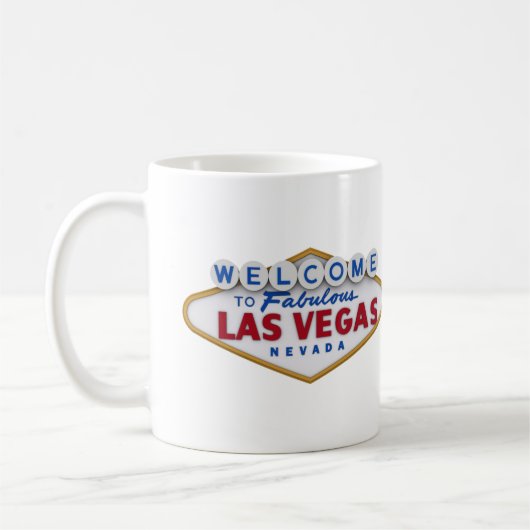 Ceramic coffee mug for Las Vegas coffee lovers Koffiemok (Links)