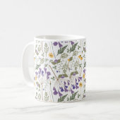 Ceramic Coffee Mug with Wraparound Flower Print Koffiemok (Voorkant links)