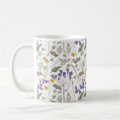 Ceramic Coffee Mug with Wraparound Flower Print Koffiemok (Links)