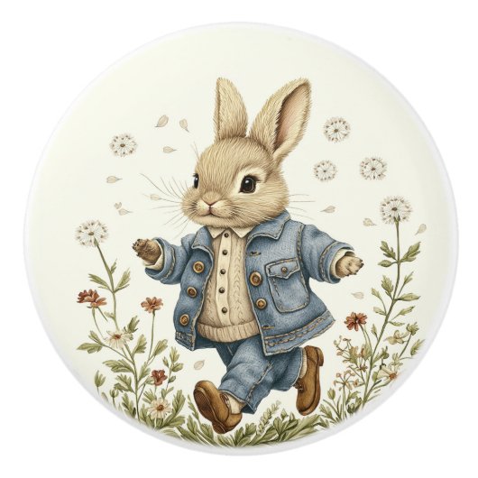 Ceramic Drawer Pull - Autumn Run Keramische Knop (Voorkant)