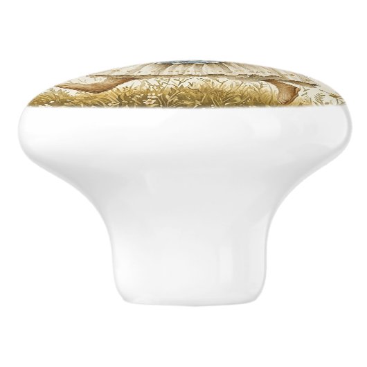 Ceramic Drawer Pull - Running Free Keramische Knop (Zijkant)