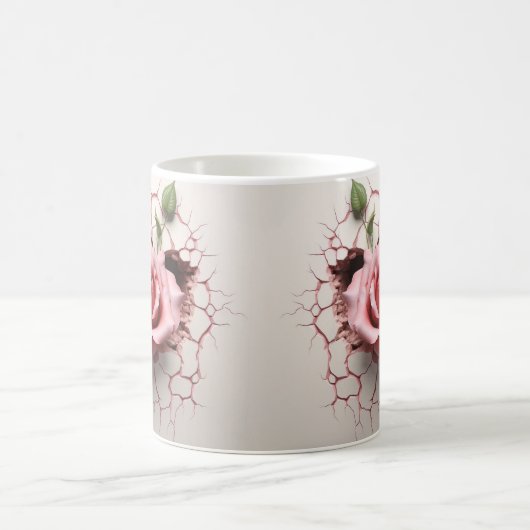Ceramic Flower Mug Rose Koffiemok (Center)