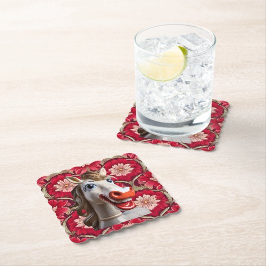 Ceramic Horse Coaster Kartonnen Onderzetters (Insitu)