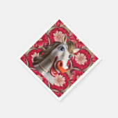 ceramic horse napkin servet (Hoek)