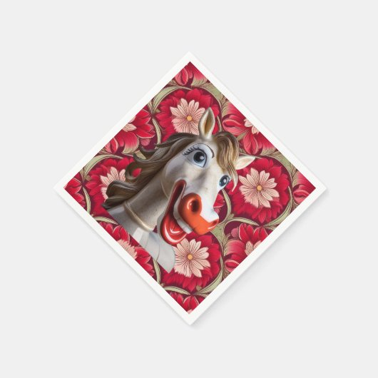 ceramic horse napkin servet (Hoek)