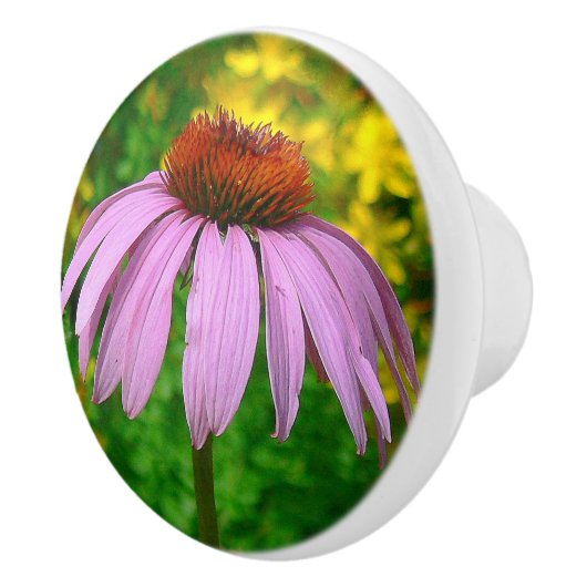 CERAMIC KNOB/ "PAARSE CONEFLOWER" KERAMISCHE KNOP (Rechts)