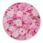 Ceramic Knob Pink Cherry Blossom Floral Botanical Keramische Knop (Voorkant)