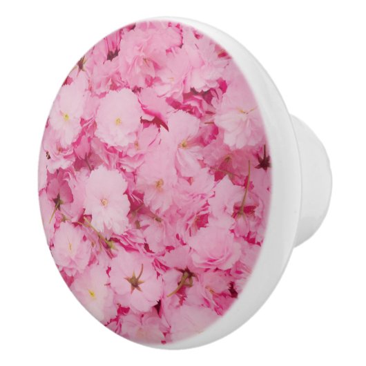 Ceramic Knob Pink Cherry Blossom Floral Botanical Keramische Knop (Rechts)
