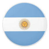 Ceramic knob pull. met vlag van Argentinië Keramische Knop (Voorkant)