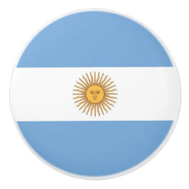 Ceramic knob pull. met vlag van Argentinië Keramische Knop