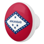 Ceramic knob pull. met vlag van Arkansas, Verenigd Keramische Knop (Rechts)