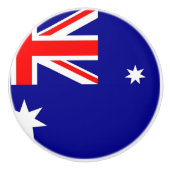 Ceramic knob pull. met vlag van Australië Keramische Knop (Voorkant)